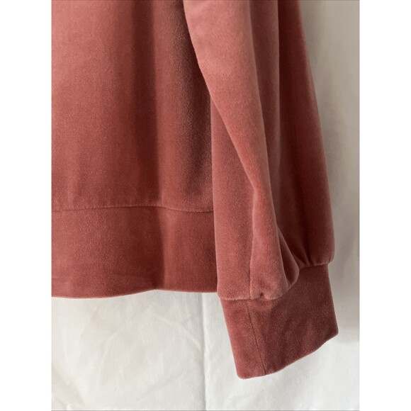 Soma Wkend SOFT Velour Rose Pullover Pajama Sweater Comfort Top Size L EUC - Picture 7 of 9